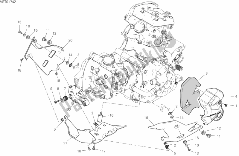 Toutes les pièces pour le 34b - Carénage du Ducati Multistrada 1260 Touring 2019